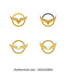 Wing logo template symbol icon illustration
