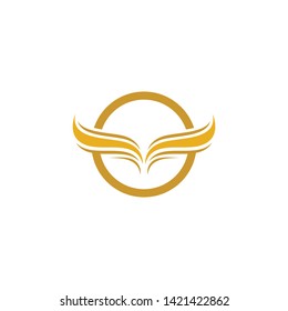 Wing logo template symbol icon illustration