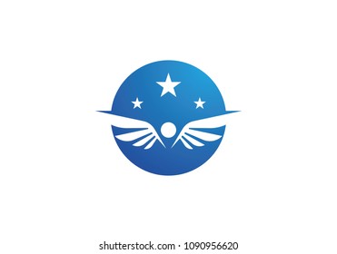 Wing Logo Template vector icon design
