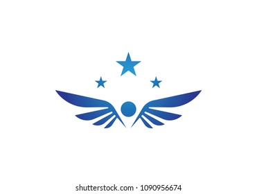 Wing Logo Template vector icon design
