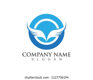Wing Logo Template vector icon design
