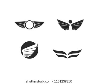 Wing Logo Template vector icon design