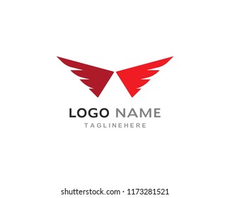 Wing Logo Template vector icon design