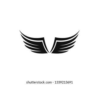 wing logo template vector icon illustration design 