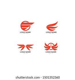 wing logo template vector icon illustration design 