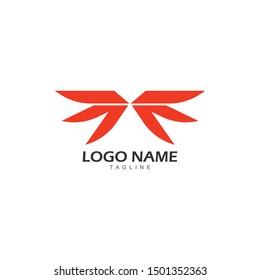 wing logo template vector icon illustration design 