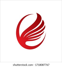 Wing logo template vector icon  design