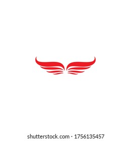 wing logo template vector icon illustration design 