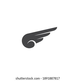 wing logo with template vector icon illustration design