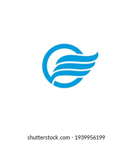 wing logo template vector icon illustration design