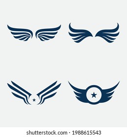 Vektorsymbol-Design des Wing-Logos