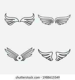 Vektorsymbol-Design des Wing-Logos