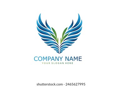 wing logo template vector icon illustration design
