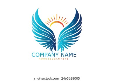 wing logo template vector icon illustration design