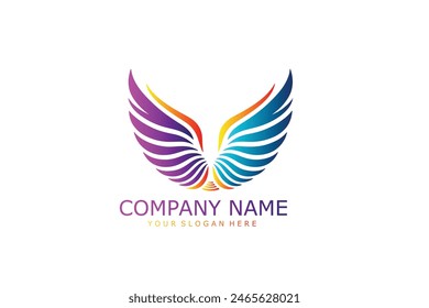 wing logo template vector icon illustration design