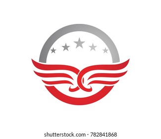 Wing Logo Template vector icon design
