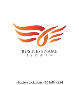 Wing Logo Template vector illustration concept design