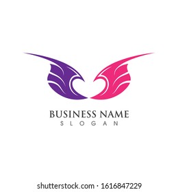 Wing Logo Template vector illustration concept design