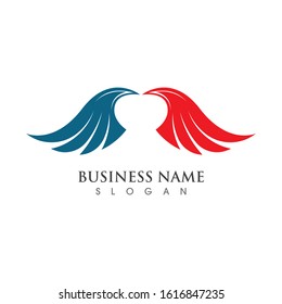 Wing Logo Template vector illustration concept design