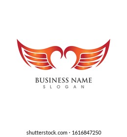 Wing Logo Template vector illustration concept design