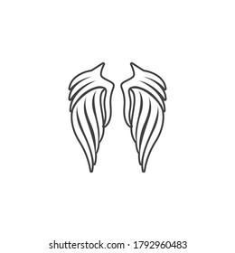 diseño de ilustración vectorial de plantilla de logotipo de ala