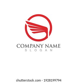 Wing Logo Template vector illustration design