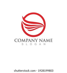 Wing Logo Template vector illustration design