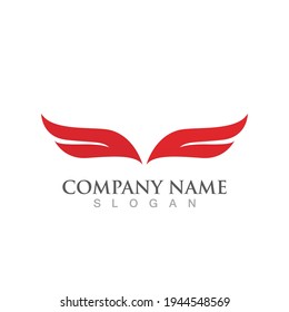 Wing logo Template vector illustration design