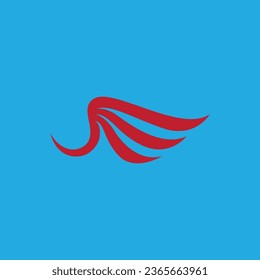 Vektorgrafik-Design der Wing-Logo-Vorlage