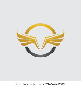 Diseño de ilustración vectorial de plantilla de logotipo WING