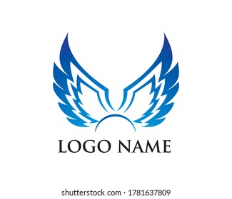 wing logo template vector,wing logo