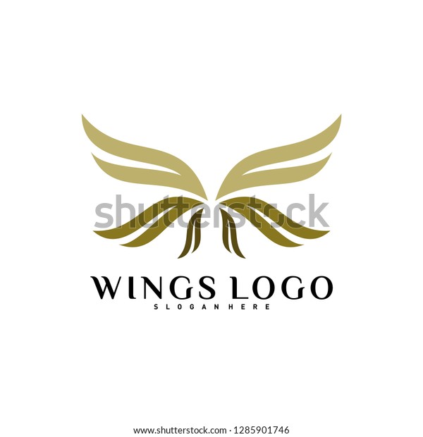 Wing Logo Vector. Color Wing Logo Design Concept\
Template Vector