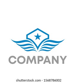 wing logo vector design template sign