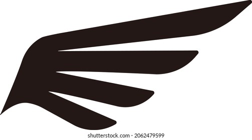 Wing logo. Vector emblem in simple style.