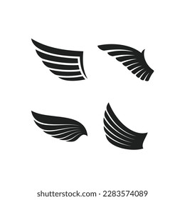 wing logo vector of falcon wings eagle icon angel symbol collection set bird feather hawk clipart