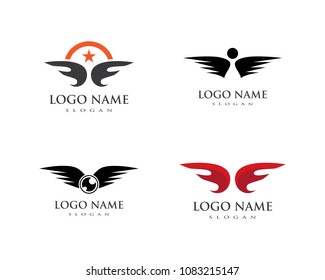 wing logo vector icon template