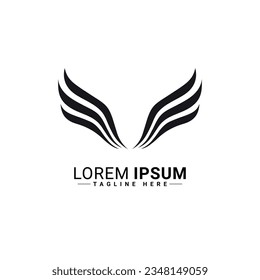 Wing logo vector illustration design 