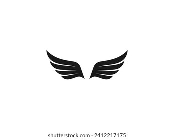 wing logo vector illustration. wing silhouette vector icon