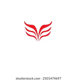 Wing logo or vector minimalist abstract logo