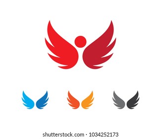 wing logo vector template