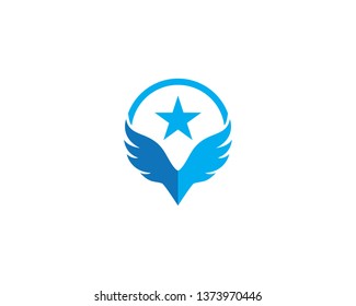 Wing logo vector template