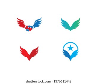 Wing logo vector template