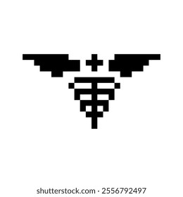 wing medical symbol pixel art