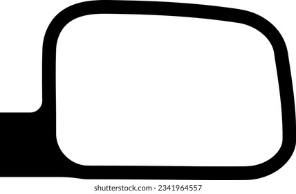 Wing Mirror Isolated Vector Silhouette
