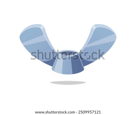 Wing nut vector isolated on white background.