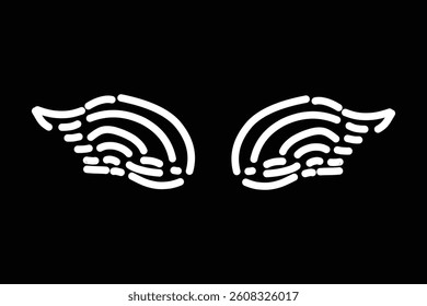 wing ornament icon symbol design vector