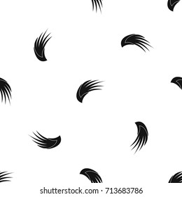 Wing pattern repeat seamless in black color for any design. Vector geometric illustration