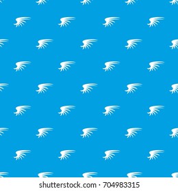 Wing pattern repeat seamless in blue color for any design. Vector geometric illustration