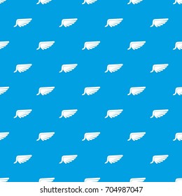 Wing pattern repeat seamless in blue color for any design. Vector geometric illustration