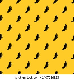 Wing pattern seamless vector repeat geometric yellow for any design